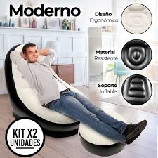VA Sofá Inflable Con Reposa Pies